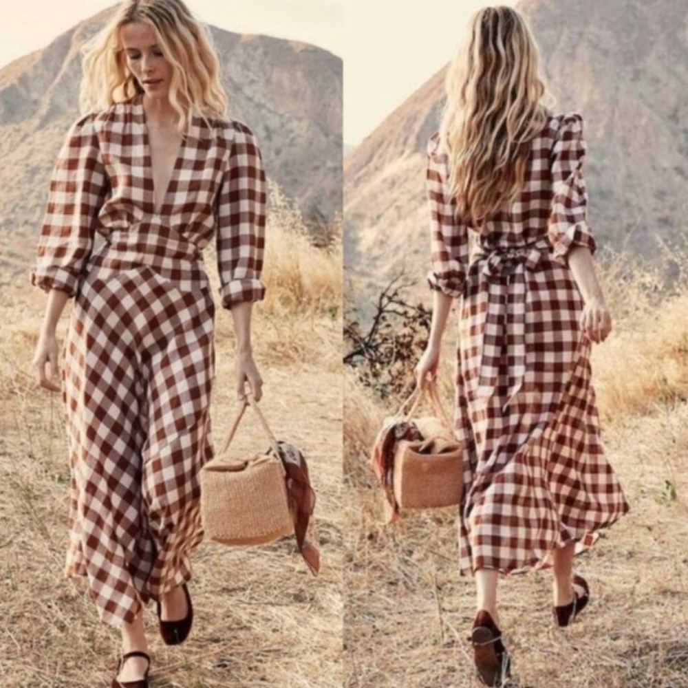 Doen Charleston Dress in St Ouen Nutmeg